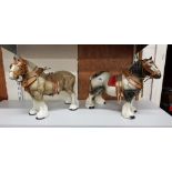 2 LARGE CLYDESDALE HORSES