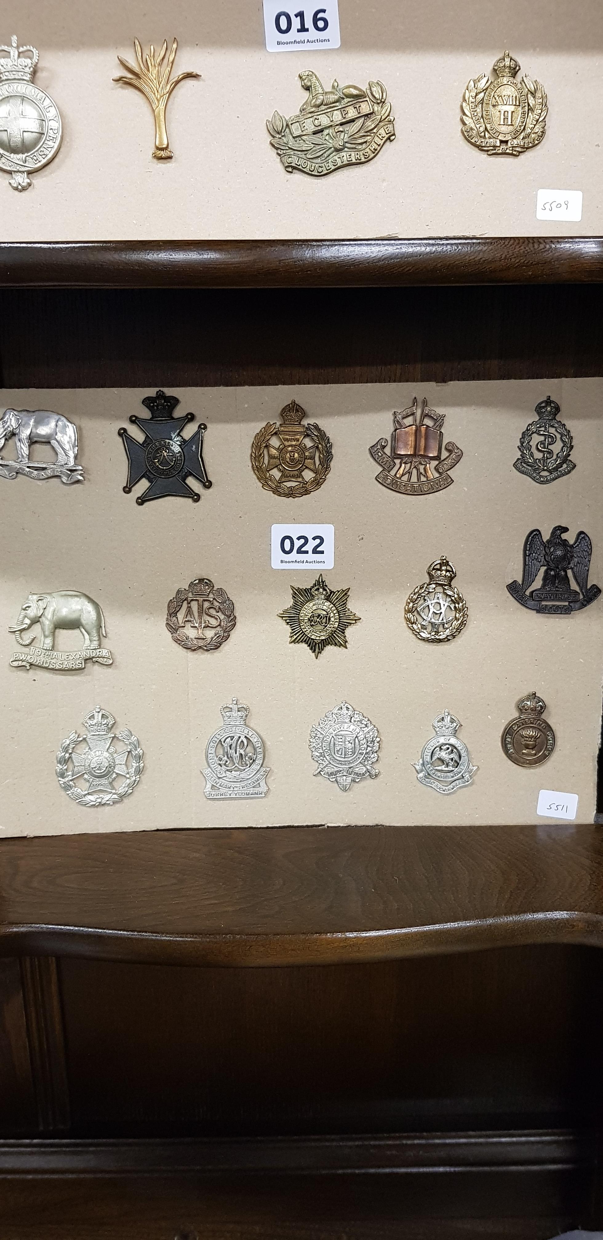 SHEET OF MILITARY BADGES