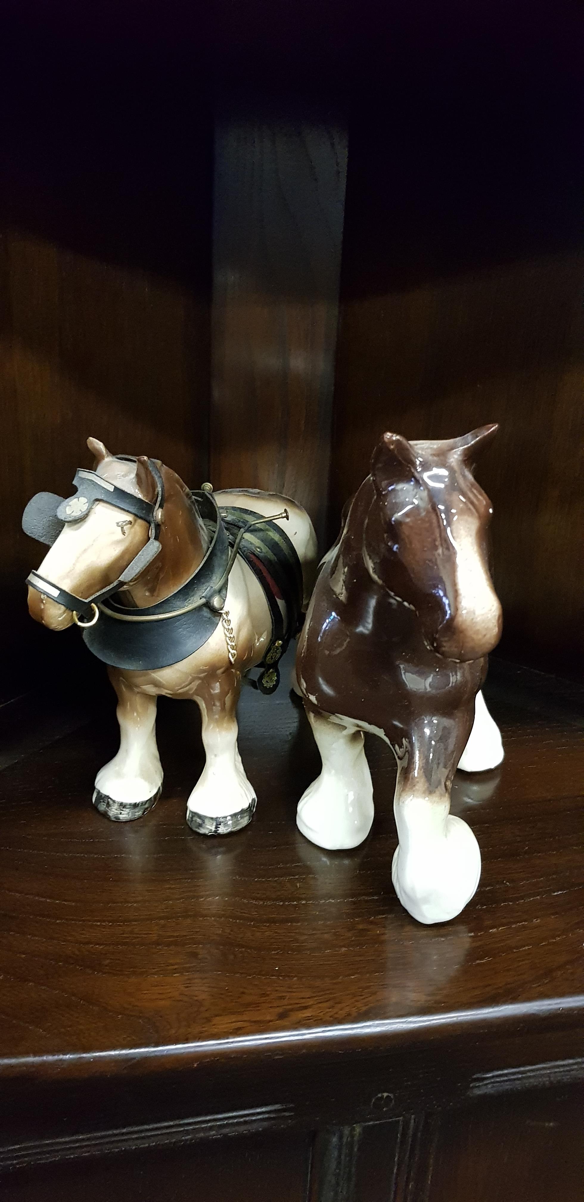 2 CLYDESDALE HORSES