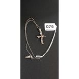 SILVER CROSS AND CHAIN
