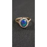 SILVER GILT OPAL STYLE RING