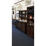 ERCOL DRESSER, CORNER CABINET AND CABINET