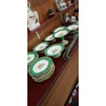 VICTORIAN HAND PAINTED DINNER SERVICE