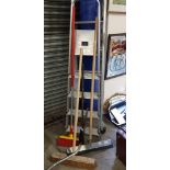 QUANTITY OF STEP LADDERS, BRUSHES, TOOLS ETC