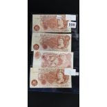 4 TEN SHILLING NOTES