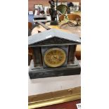 BLACK SLATE AND MARBLE CLOCK CASE