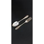 GEORGE VI ENGLISH SILVER FORK AND SPOON SET HALLMARKED SHEFFIELD 1937 BY COOPER BROTHERS ANS SONS