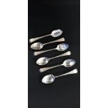 SET OF 6 SILVER TEASPOONS - SHEFFIELD CIRCA 111 GRMS