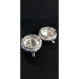 PAIR OF SILVER SALTS 1849