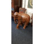 LARGE WOODEN ELEPHANT A/F