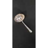 SILVER TEA STRAINER - BIRMINGHAM