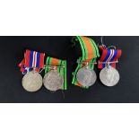 2 PAIRS OF WW2 MEDALS