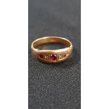 VICTORIAN 18 CARAT GOLD DIAMOND & RUBY RING