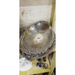 2 ANTIQUE SILVER PLATE SERVING DISHES