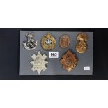 SHEET OF MILITARY BADGES