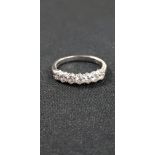 18CT WHITE GOLD 7 STONE DIAMOND RING