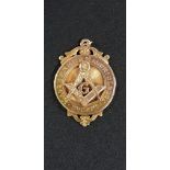 ANTIQUE 9CT GOLD FOB MASSEREEN LODGE 11.8GRMS