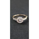 9CT GOLD DIAMOND CLUSTER RING