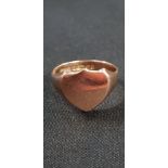 GENTS ANTIQUE ROSE GOLD SHIELD RING