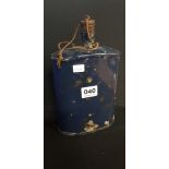 BOER WAR WATER BOTTLE - BLUE ENAMEL