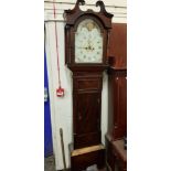 OLD GRANDFATHER CLOCK W.M. SCOTT