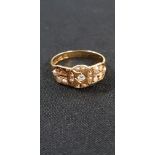 VICOTRIAN 18CT GOLD PEARL AND DIAMOND RING