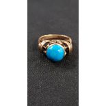 GOLD AND TURQUOISE RING