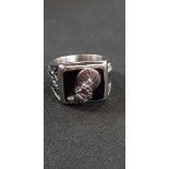 STEEL SIGNET RING