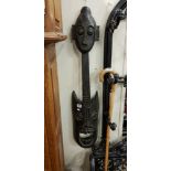 LARGE AFRICAN CARVED WALL MASK