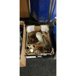 BOX OF CLOCK PARTS