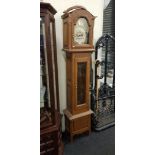 OLD GRANDFATHER CLOCK WITH BRASS FACE