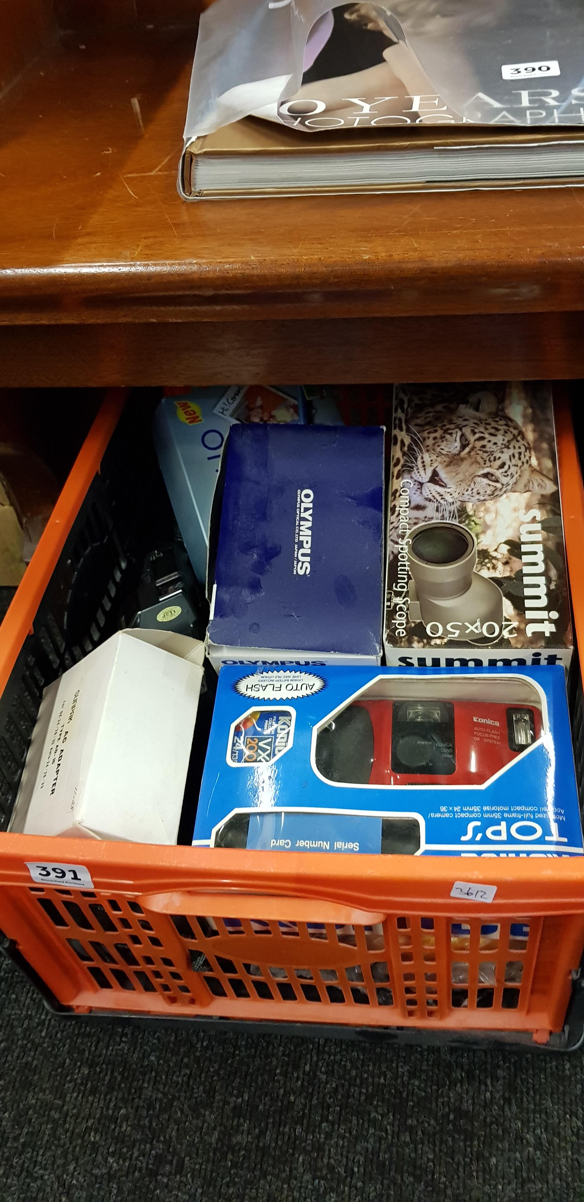 BOX OF CAMERAS LENSES