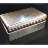 SILVER CIGAR BOX WITH BELFAST CREST ON LID - LONDON 1902