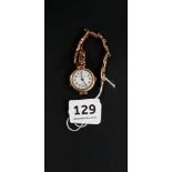 9CT GOLD CASED LADIES WATCH