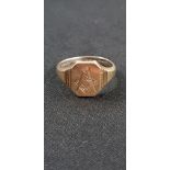 GOLD ON SILVER MASONIC RING