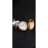 GOLD PLATED FULL HUNTER POCKET WATCH