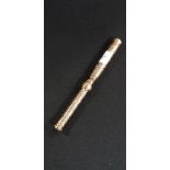 GOLD VICTORIAN DECORATED F.MORDAN'S PROPELLING FOUNTAIN PEN AND PENCIL WITH 5/- GOLD NIB