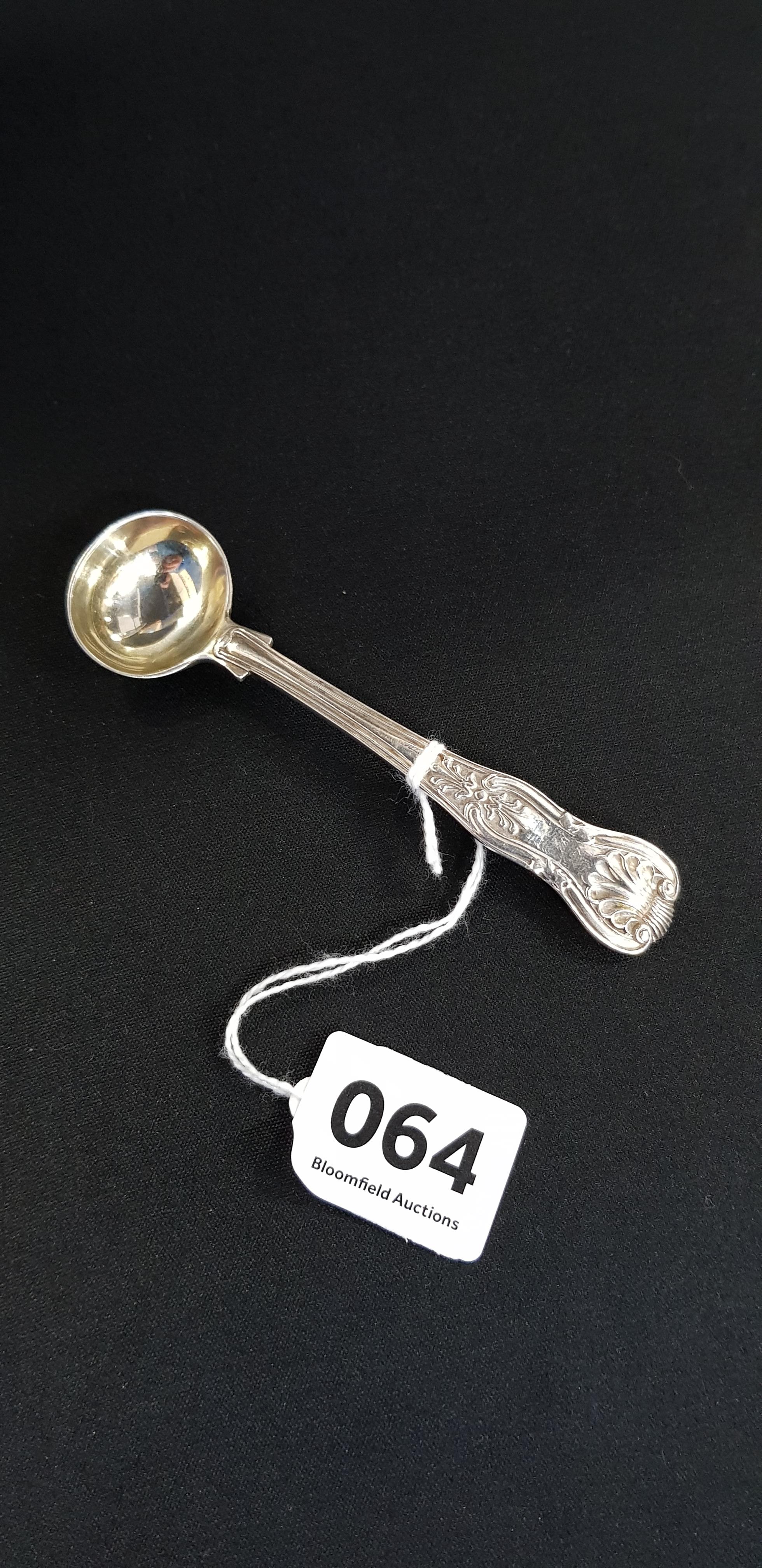 SILVER SALT SPOON - LONDON 1836/37 BY WILLIAM EATON