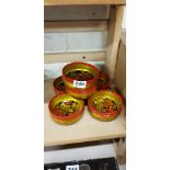 SET OF 6 RUSSIAN USSR HANDPAINTED BOWLS