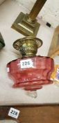 VICTORIAN RUBY BOWL AND BURNER