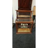 DISPLAY CABINET WITH FRY'S CHOCOLATE TO FRONT