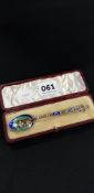 STUNNING CASED ENAMELLED DANISH SILVER KING EDWARD VII AND QUEEN ALEXANDRA 1902 CORONATION SPOON