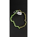 GREEN DOUBLE PEARLS BRACELET