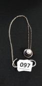 SILVER AND PEARL PENDANT ON SILVER CHAIN