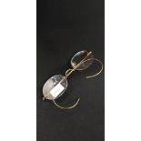 VICTORIAN RIMLESS GOLD TONE SPECTACLES