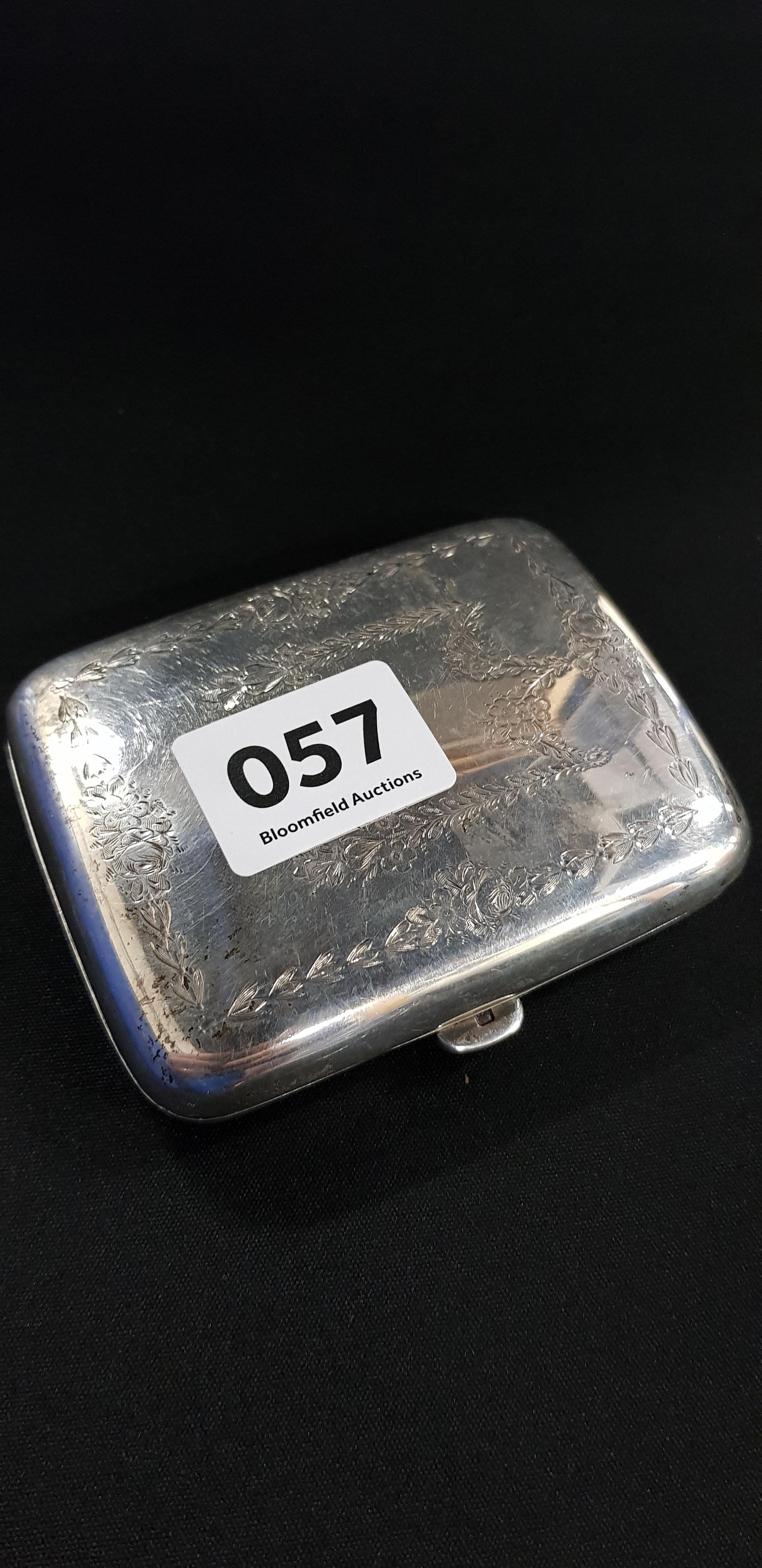 SILVER CIGARETTE CASE - WALKER AND HALL SHEFFIELD 1917 APPROX 108G