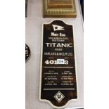 WHITE STAR TITANIC SIGN