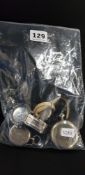 BAG LOT OF SILVER AND OTHER WATCHES