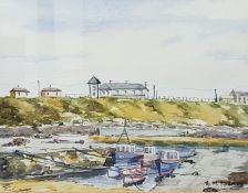 ANNE , SPENCE - WATERCOLOUR - THE HARBOUR, PORTBALLINTRAE