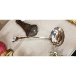 QUALITY EP SOUP LADLE WITH MASONIC CREST